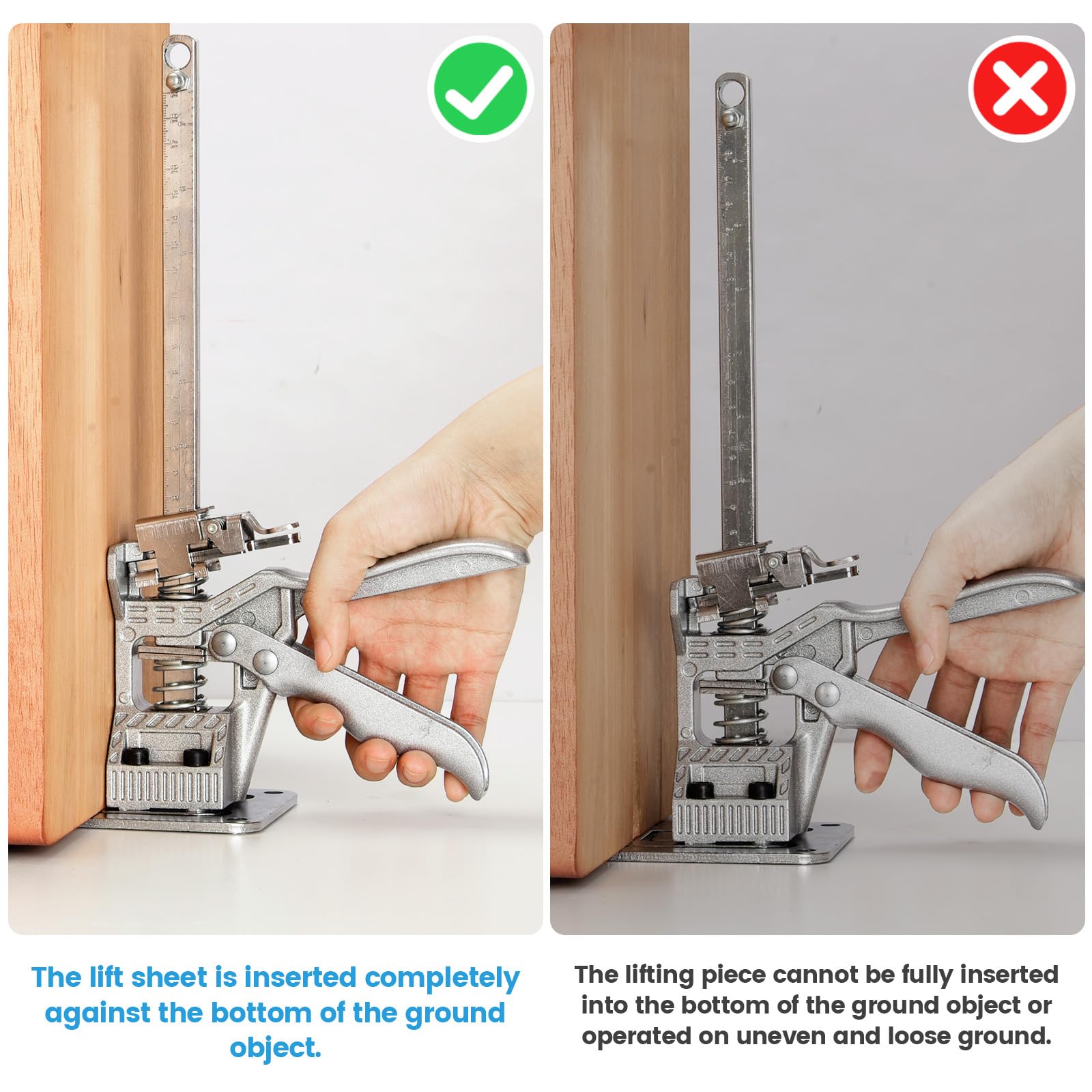 Sollevatore Di Bordo Portatile 2 Pezzi | Capacit&agrave; 200KG | Per Piastrelle E Mobili | Strumento Idraulico Manuale