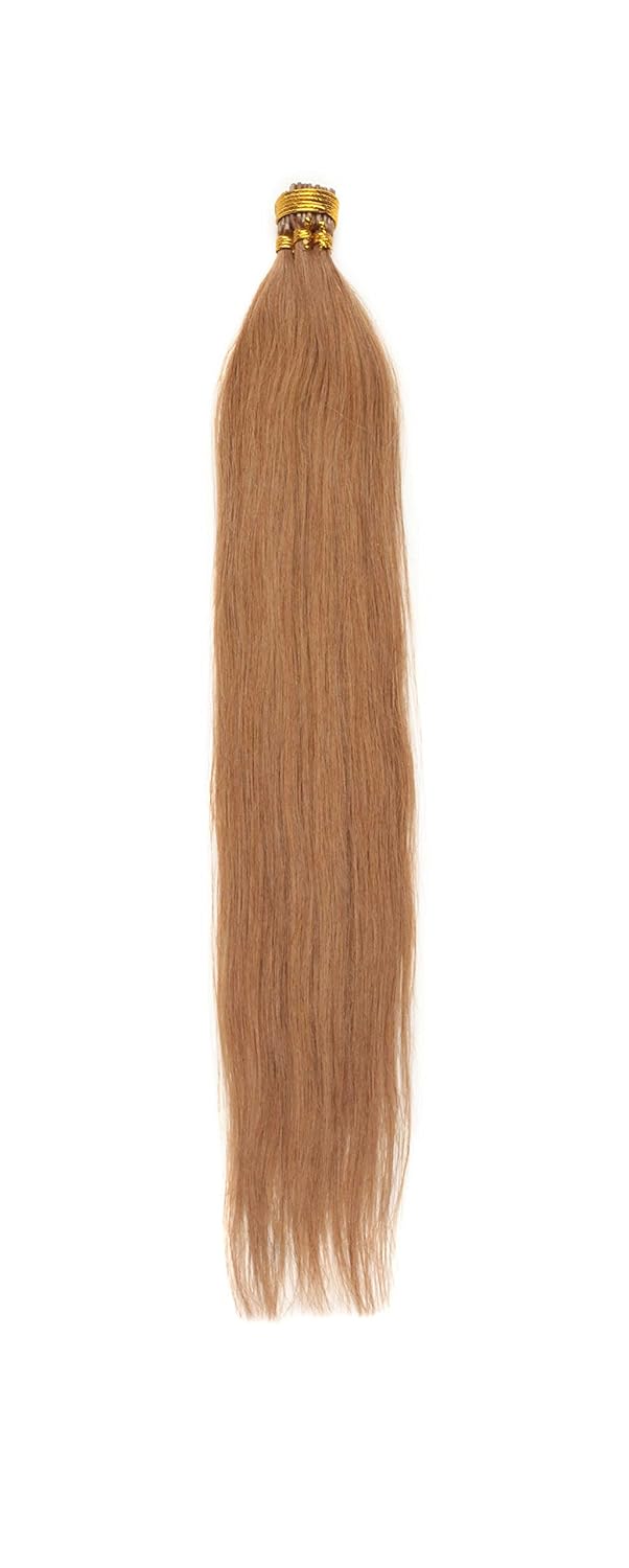 Xiaonibang Women's Hair Extensions Stick I Tip Gule Keratin Fushion Remy Human Hair 20inches More Colors (33 Dark Auburn)