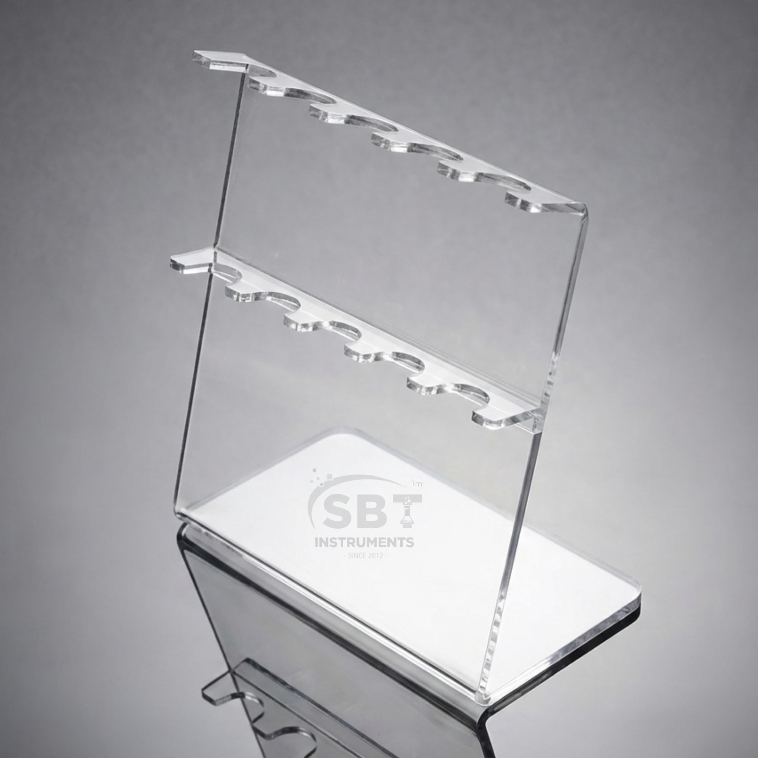 SBT Instruments Instrument Micro Pipette Z Shape Linear Transparent Durable Stand for 5 Micropipettes Durable Plastic Stand pack of 1-picture-25