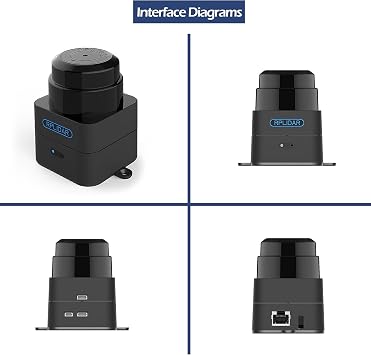 Slamtec RPLIDAR M2M2 360 Degree 2D Mapping Lidar Scanner 40 Meters Scanning Radius LIDAR Sensor with Mute brushless Motor for Map Construction and Navigation of Robots