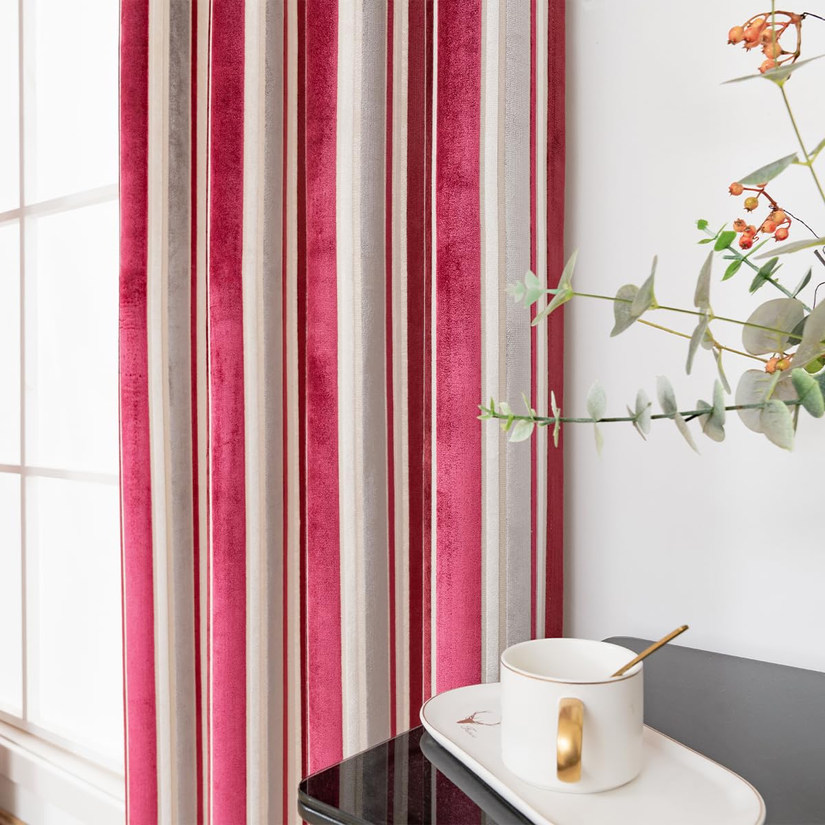 Pikiuche Velvet Curtains, 54 Inch Length - Image 4