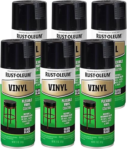 Miniatura 8 de Rust-Oleum 1911830-6PK Pintura en aerosol de vinilo especial, 12 onzas, blanco, paquete de 6