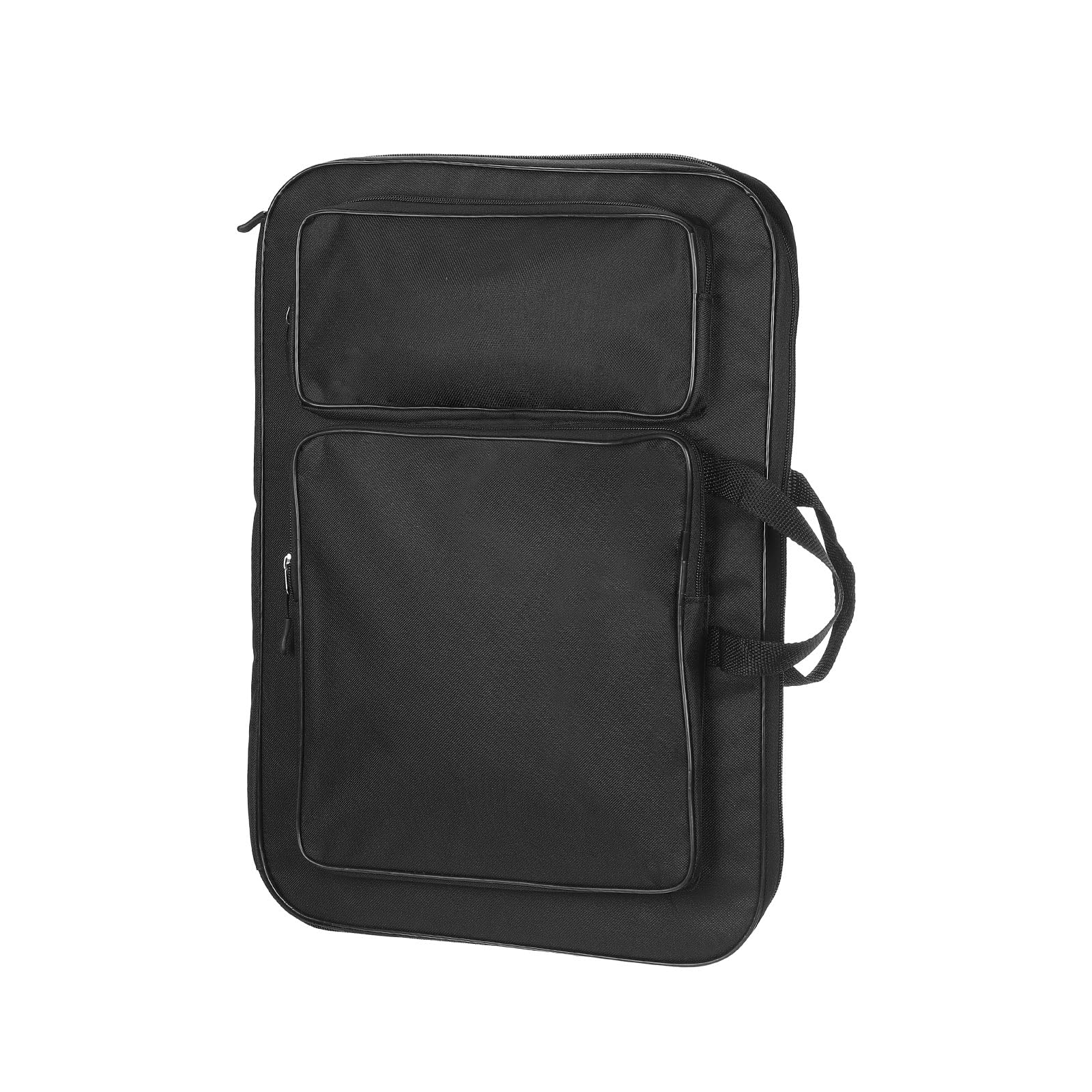 PATIKIL 14,2" x 19,3" Arte Portfolio Borsa Custodia Zainetto, Disegno Portaoggetti Organizer Cartella per Artista Disegno Tavola Pieghevole Cavalletto Tavolozza Schizzo, Nero