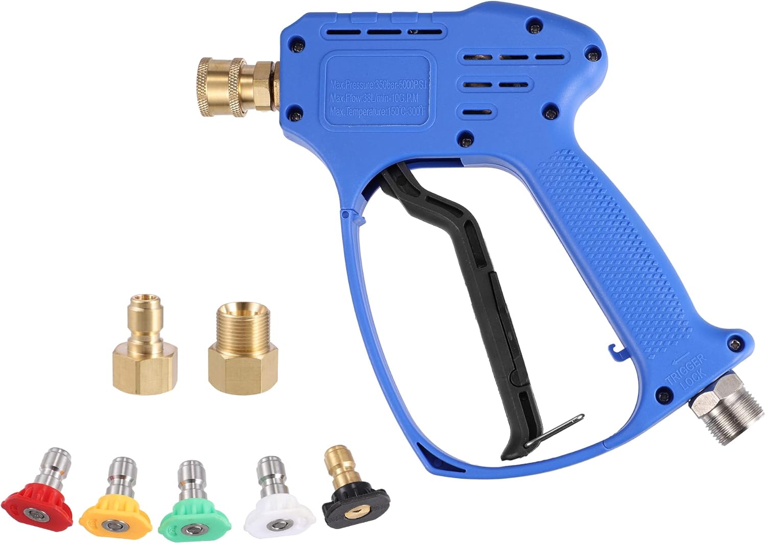 X AUTOHAUX 5000 PSI High Pressure Washer Short Gun Kit