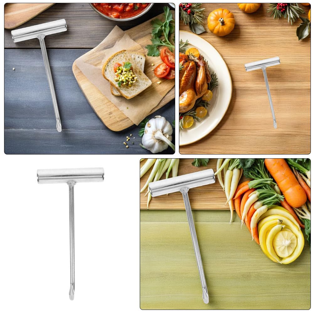 Ganci per Carne Manico Ergonomico a Forma di T in Acciaio Inossidabile 5 Pezzi Presa Sicura per Macelleria Cucina Ristorante Barbecue