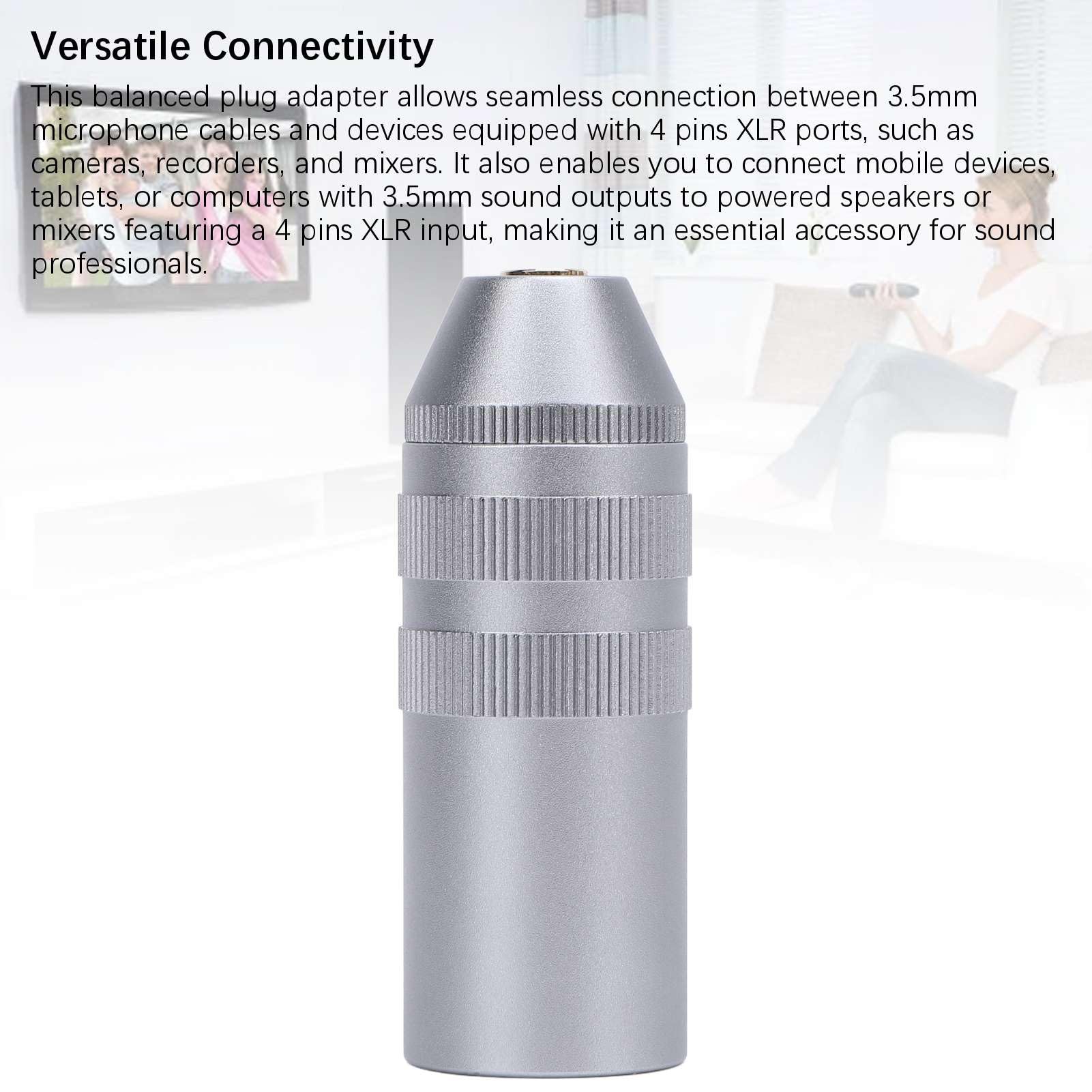 Cryfokt XLR to 3.5mm Male Adapter, Durable and Lightweight Connection