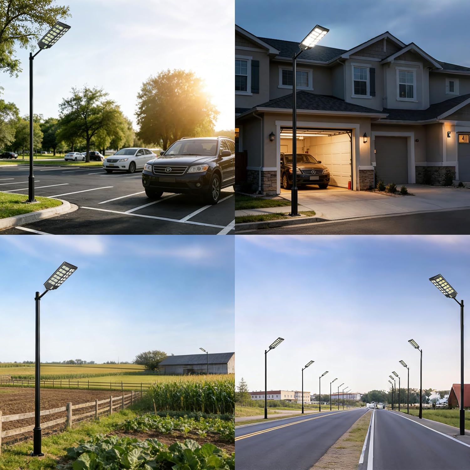 Solar Street Light Outdoor 9000W Motion Sensor Flood Light Remote Control IP67 Waterproof Dusk to Dawn Solar Powered Wall Pole Mount