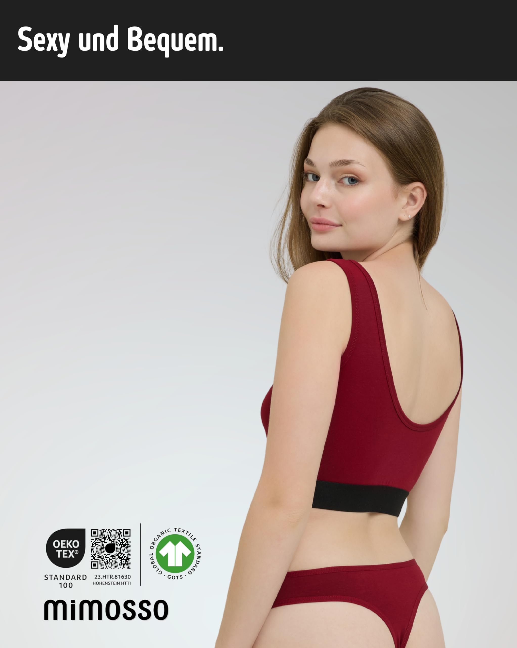 Damen Tanga aus Bio-Baumwolle 5er Pack – String Damen Klassisches Design – Angenehmes Tragegefühl ohne Einschneiden – Unsichtbare Unterwäsche für den Alltag (Gr. S - 2XL)