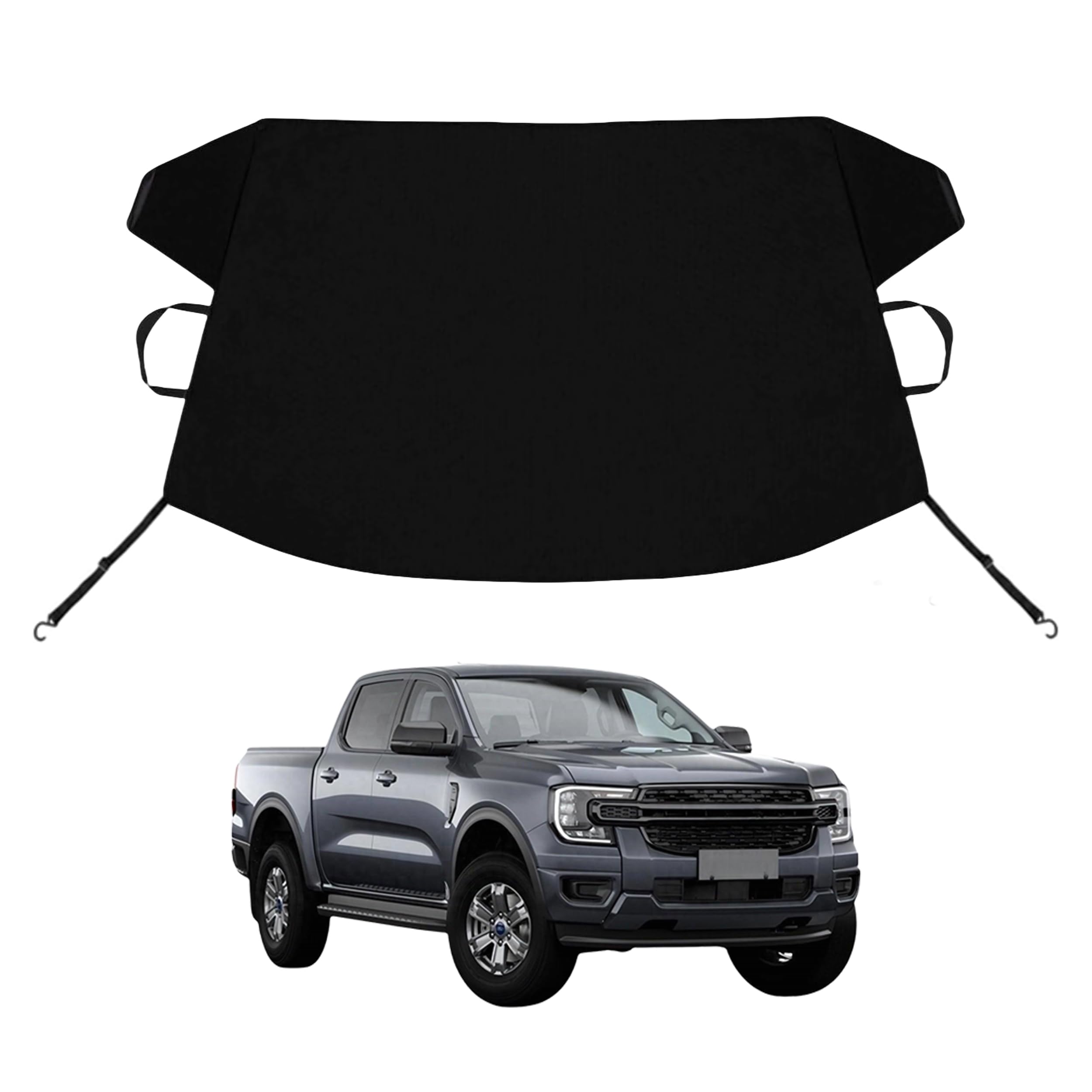 Ranger Custom Windshield Cover for Ice and Snow Fo-rd Ranger Heavy Duty 600D Oxford Fabric Windshield Protector Fit Waterproof Hail Frost Cover Winter Car Accessories