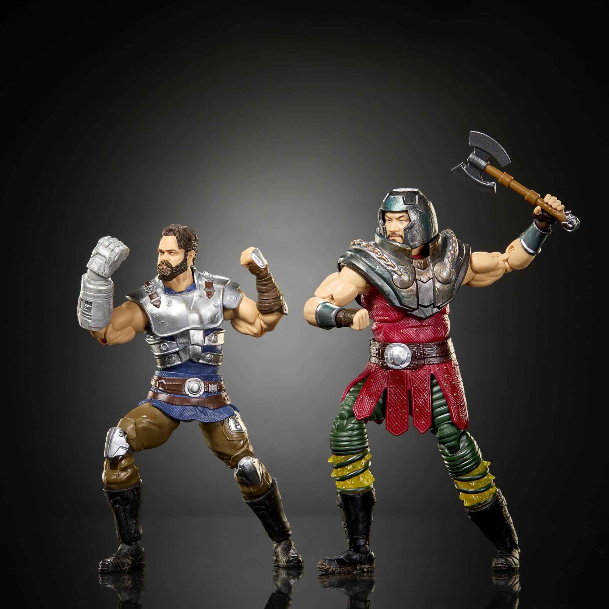 Masters of The Universe Ram Man Fisto Zestaw 2 figurek akcji w skali 1:12 z motywem, zgodnie z filmem Motu 2026, najwyższa jakość, punkty przegubowe, JKJ34