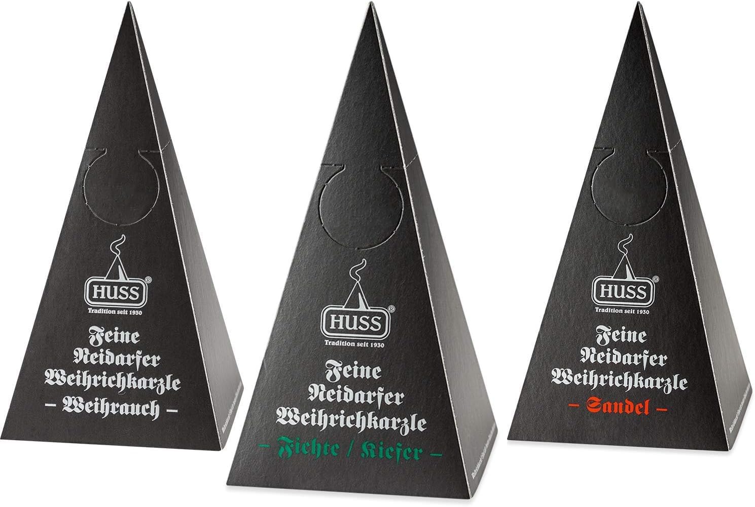 Huss - Fine Neudorfer Incense Cones - Frankincense, Spruce/Pine, Sandalwood - 3 Mix (3 x 24 pieces)