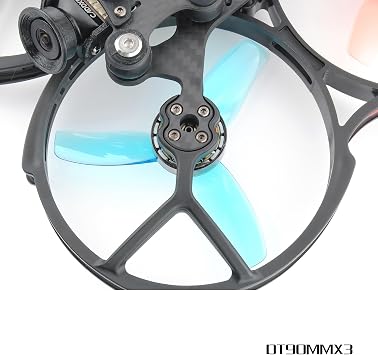 8Pairs HQProp 90MM 3-Blade Props T90MMX3 3.5inch Drone Propellers for ProTek35 Cinewhoop FPV Racing Quadcopter (Gray+Blue)