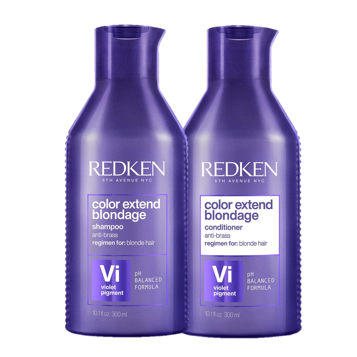 Redken | Pflegeset für blondes und blondiertes Haar ohne Gelbstich, Mit Protein-Komplex, Color Extend Blondage Shampoo 300 ml & Conditioner 300 ml