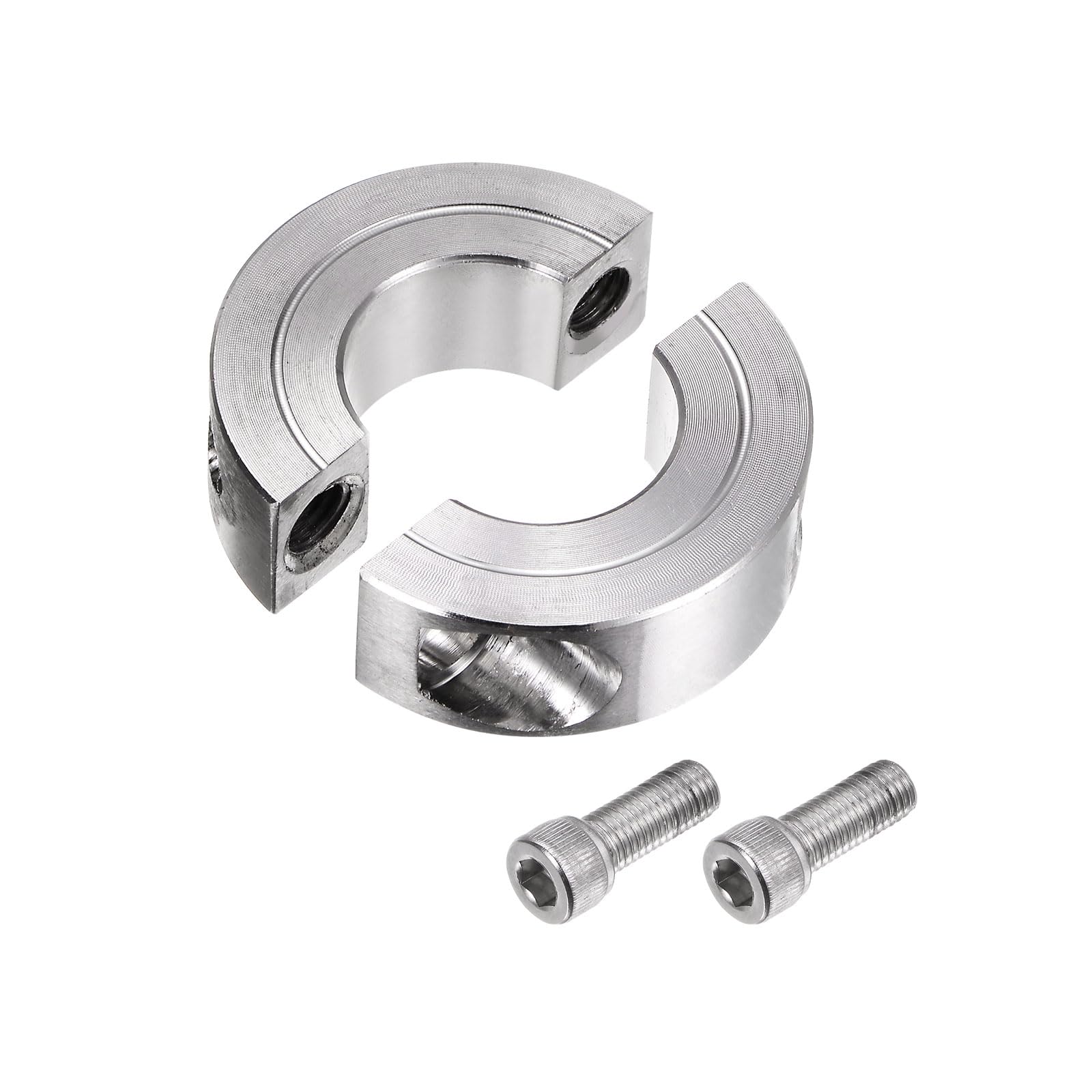 URPIZY Klemmkragen, Doppelt Geteilt – 30 Mm Innendurchmesser, Aus Aluminium, Schwarz Oxidiert
