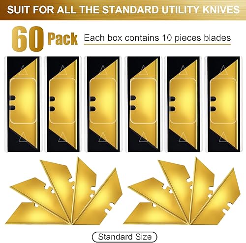 Miniatura 39 de Vickay SK5 - Paquete de 60 cuchillas de repuesto de acero resistente con estuche de plástico, cuchillas de afeitar de tamaño estándar