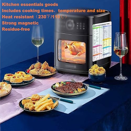 Miniatura 9 de Accesorios para freidora de aire, hoja magnética de trucos para freidora de aire, hoja magnética de tabla de freidora de aire, guía de referencia