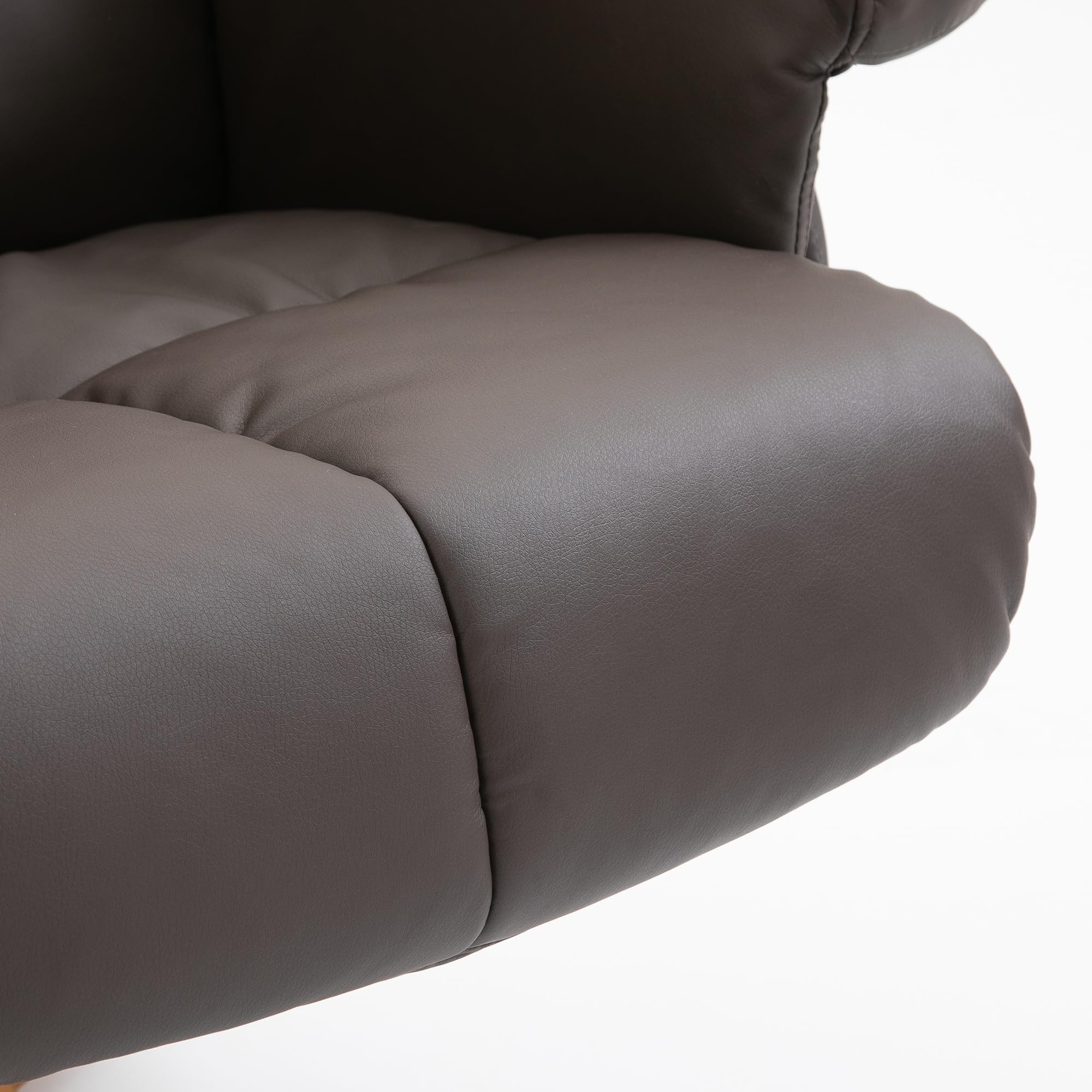 HOMCOM Relaxsessel mit Hocker 360° drehbarer Massagesessel Liegefunktion TV-Sessel Polyester Braun