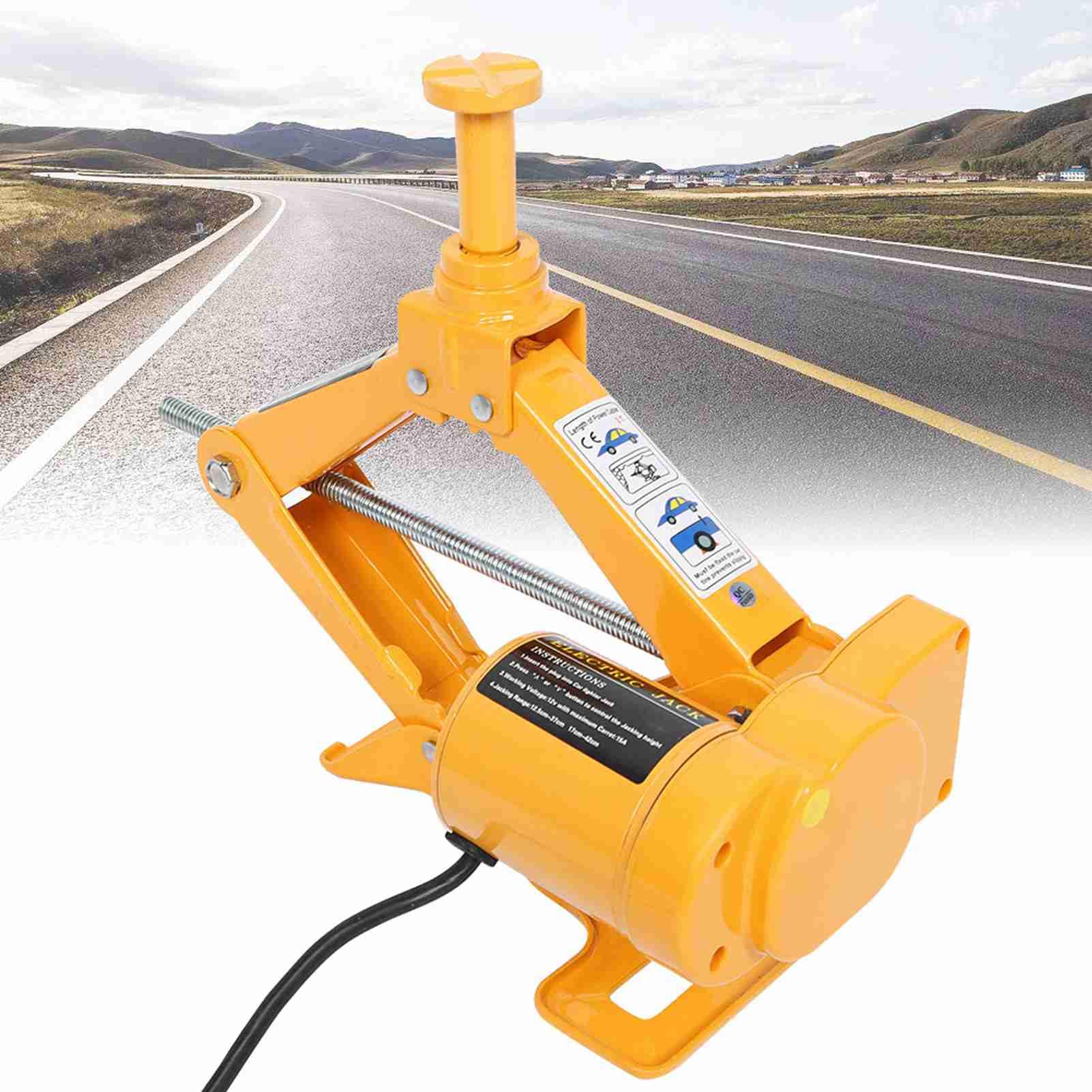 Cric Auto Elettrico, Sollevatore Idraulico 12 V da 3 Tonnellate con Kit Attrezzi, Martinetto Portatile per Manutenzione e Cambio Pneumatici su Strada in Emergenza Veicolo