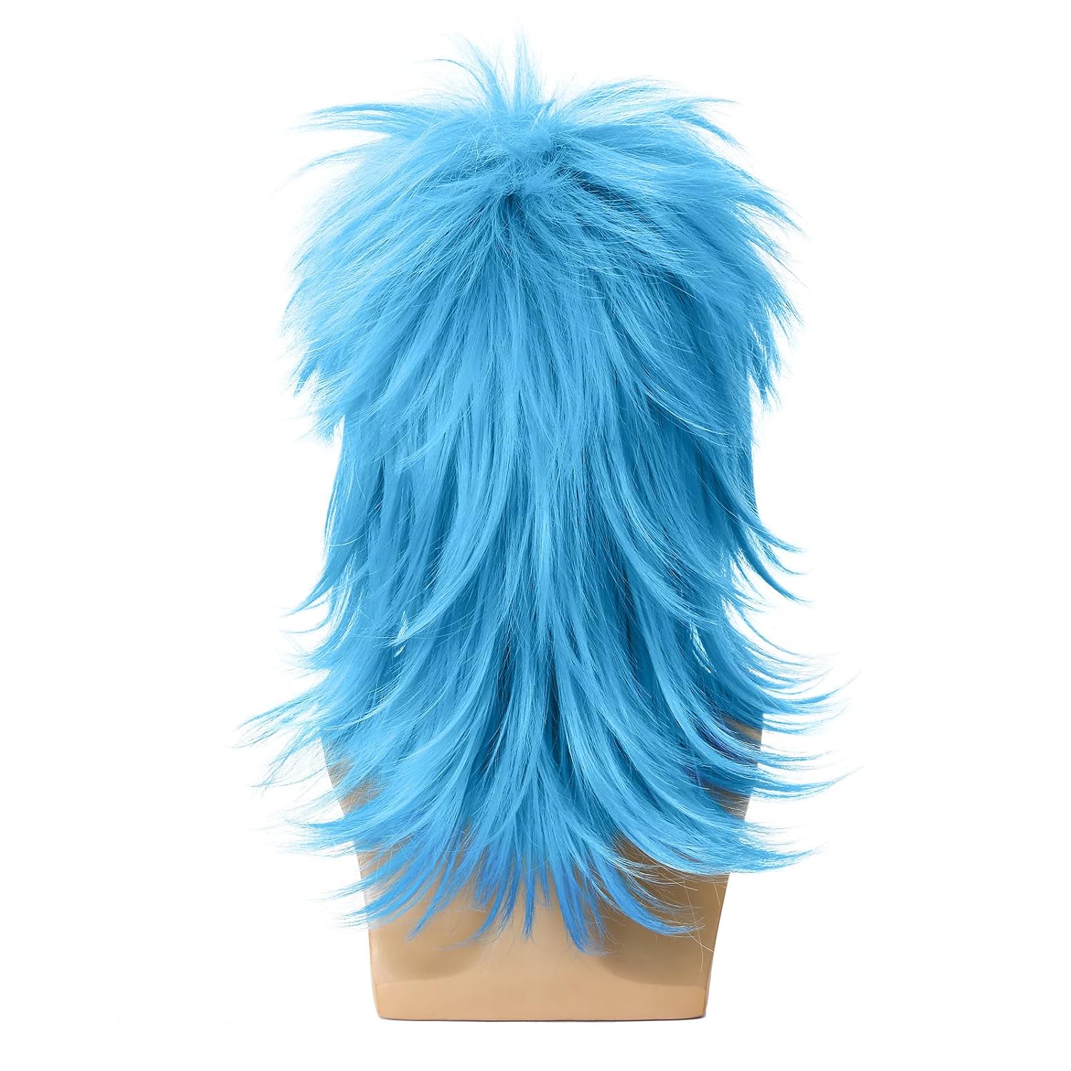 Unisex Short Blue Wig Heat Resistant Synthetic fibre fits Costume Halloween Cosplay Mullet Wigs for Women