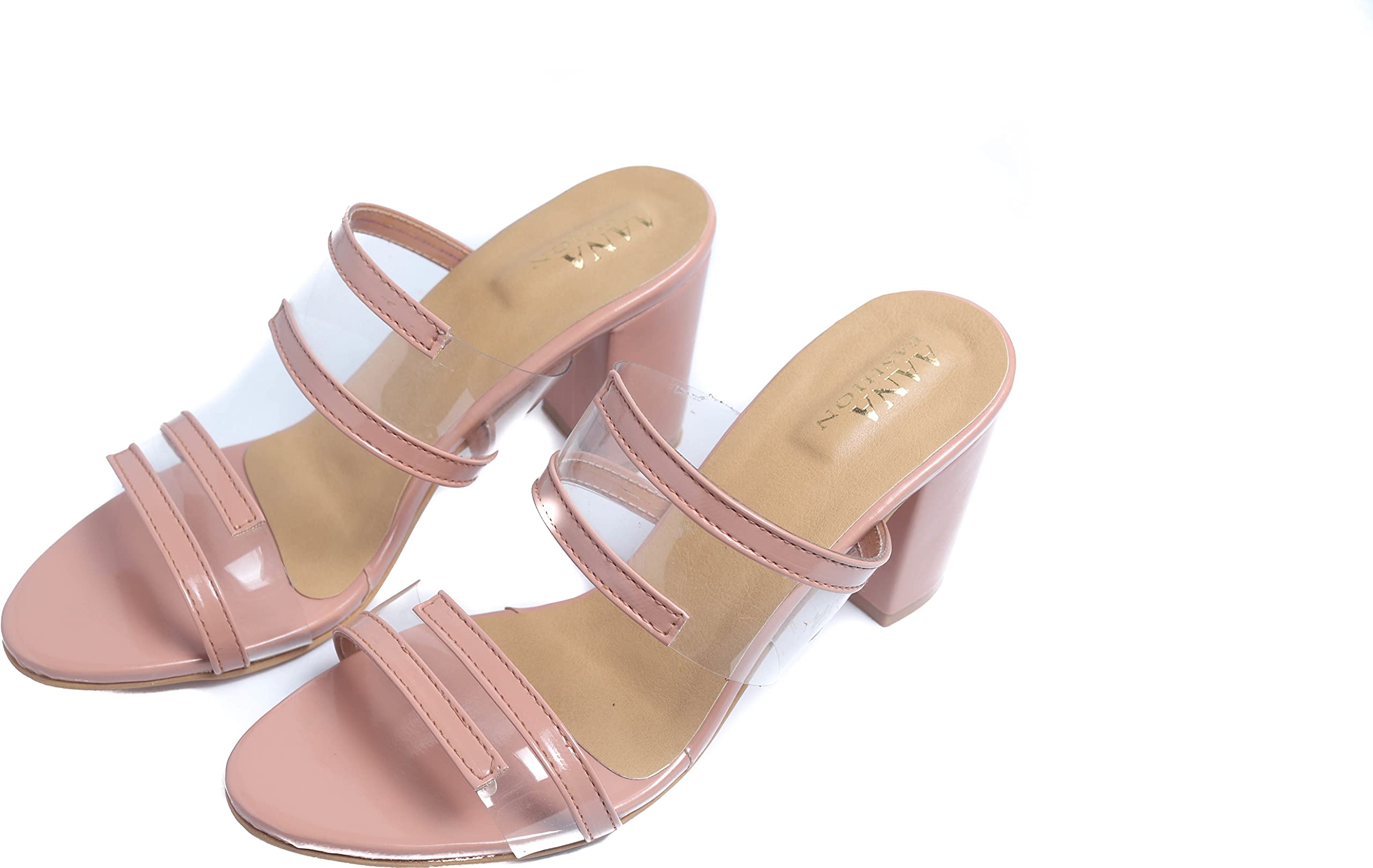 AANA FASHION Women Block Heel Sandal | Glass Heel | Sandal for Women | Casual Heel Sandal for Party | Women Footwear (B0995KVYMF) Amazon Price History, Amazon Price Tracker