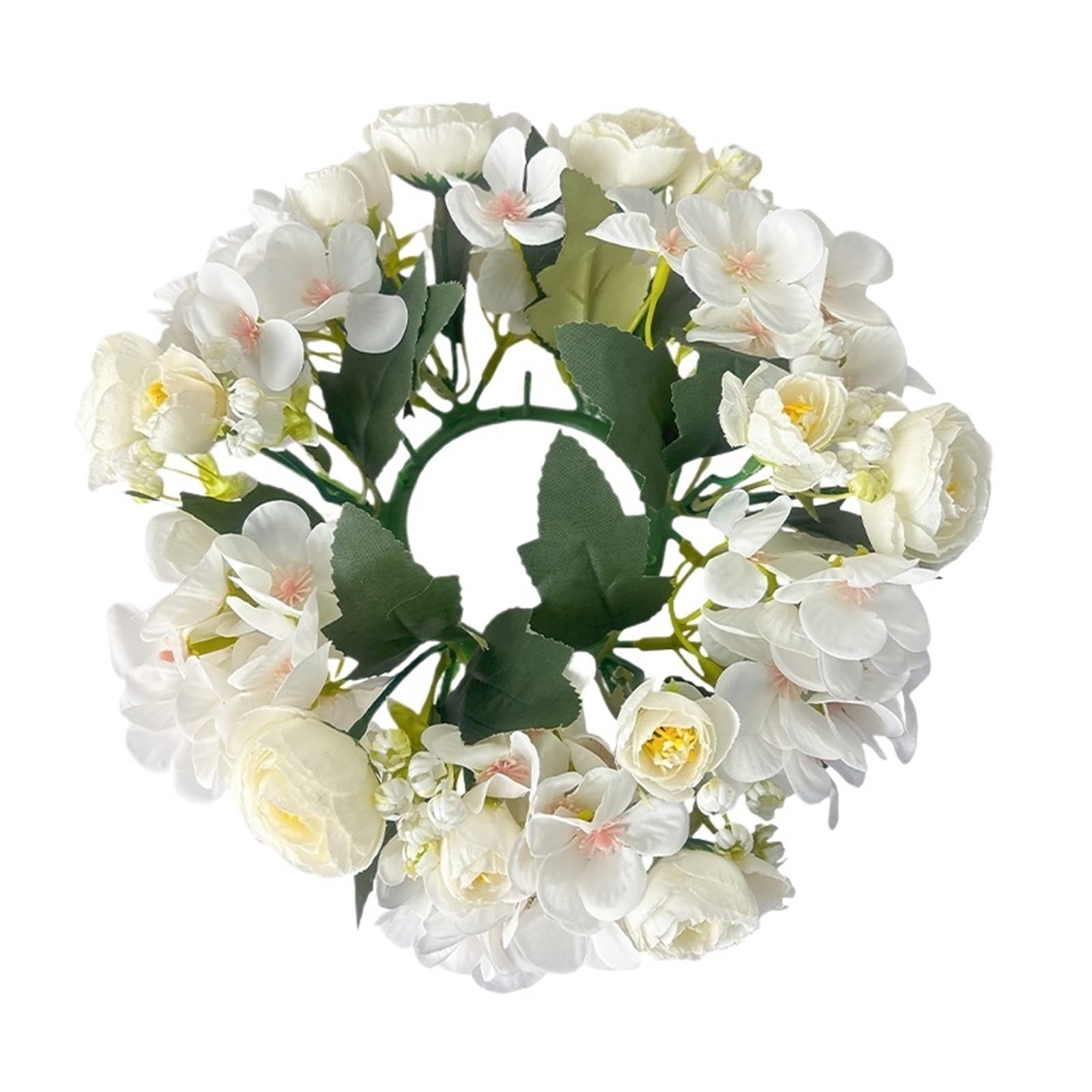 Casetlong 1pc Artificial Flowers Wreath Decoration Flower Row For Wedding Garland Home Front Door Decor DIY Day Decorations(White)