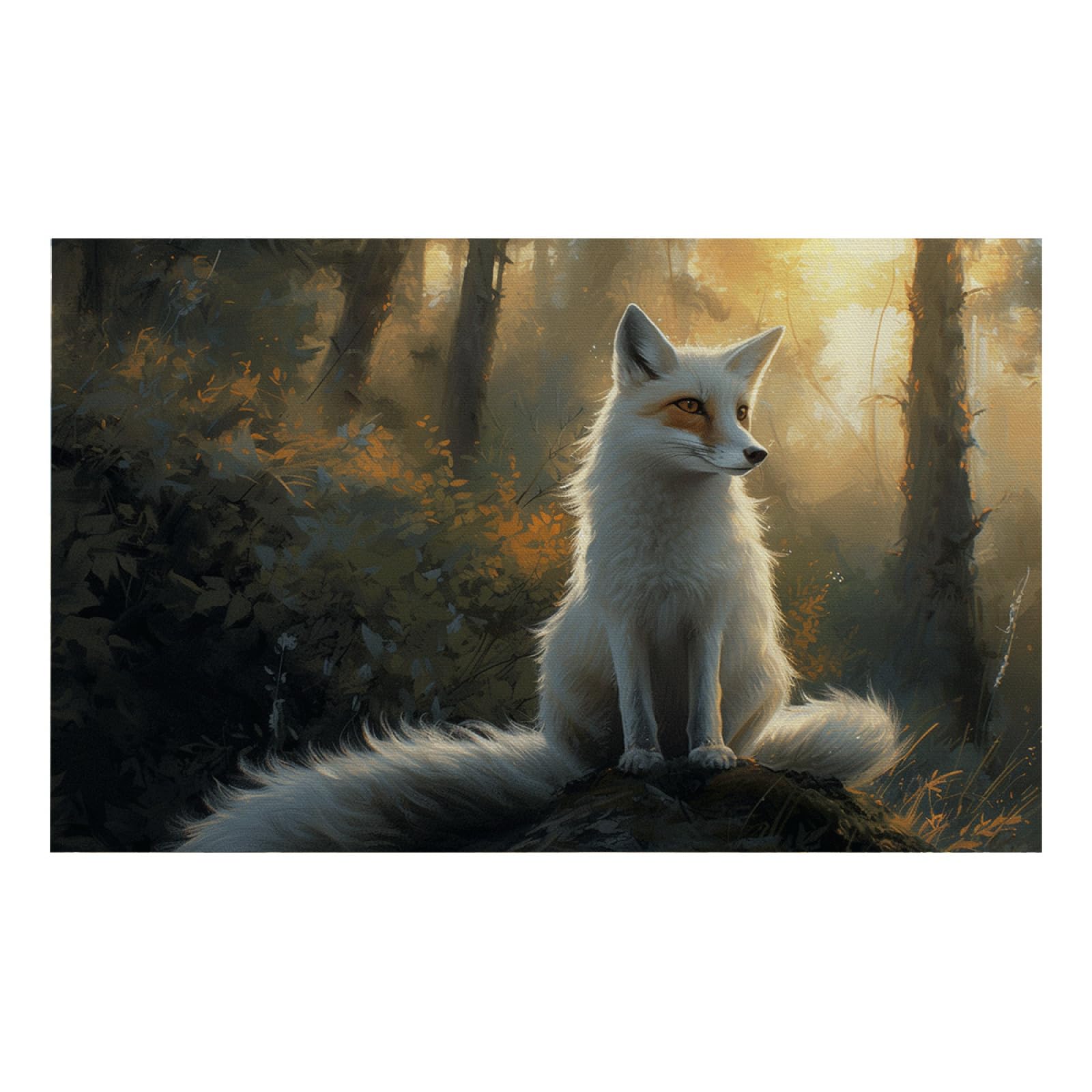 Papel Pintado Pared DormitorioSelva Animal Blanca Papel para Pared Removible sin Pegamento Decoración Mural para Salón Oficina Habitación Infantil Fácil de Instalar 400x240cm