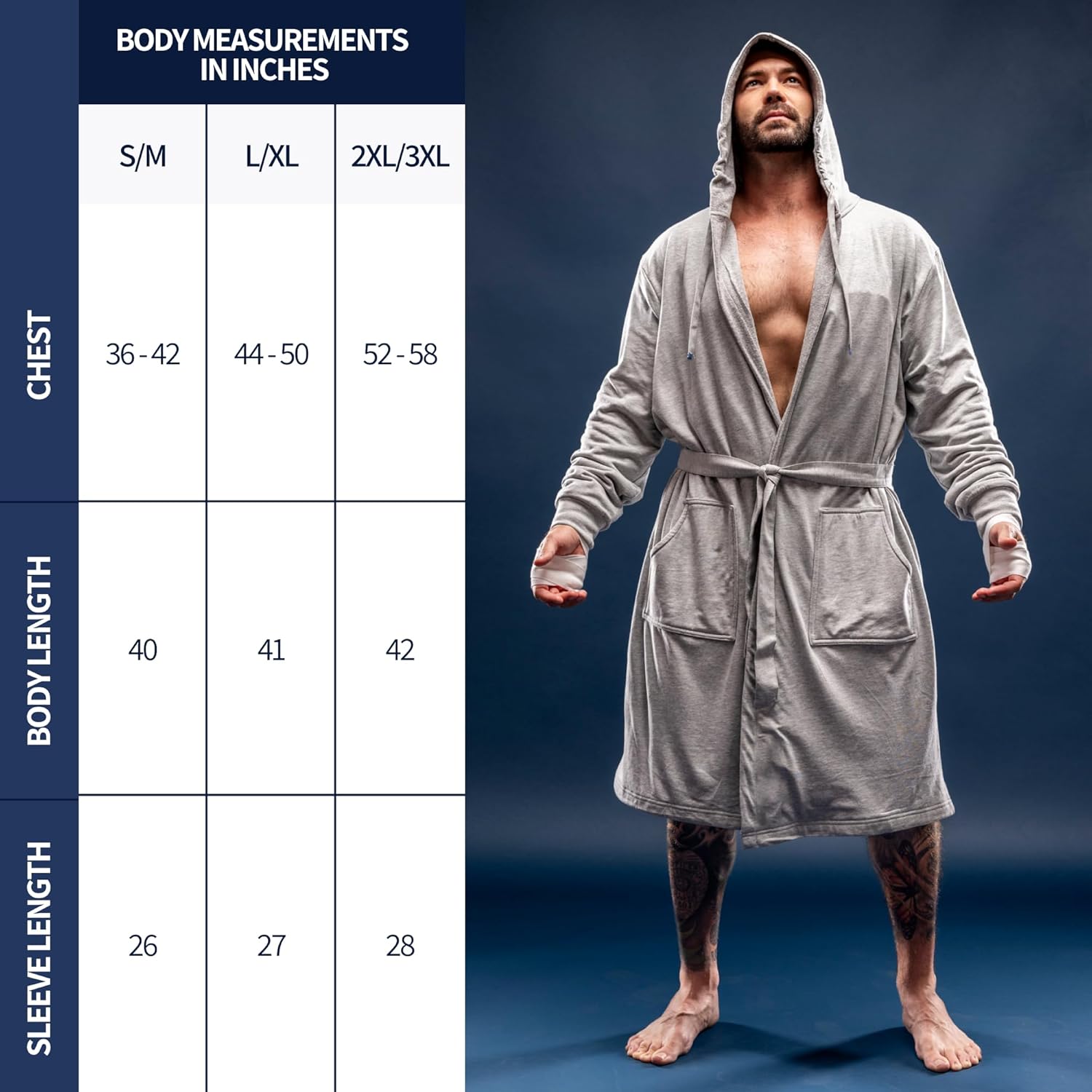 DudeRobe Men's Robe – Hooded TERRY Bath Robe for Men with Pockets | Soft, Comfy Men’s Bathrobe from Shark Tank - Image 5