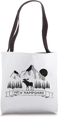 New Hampshire Mountain Moose | Cool New Hampshire Gift Tote Bag