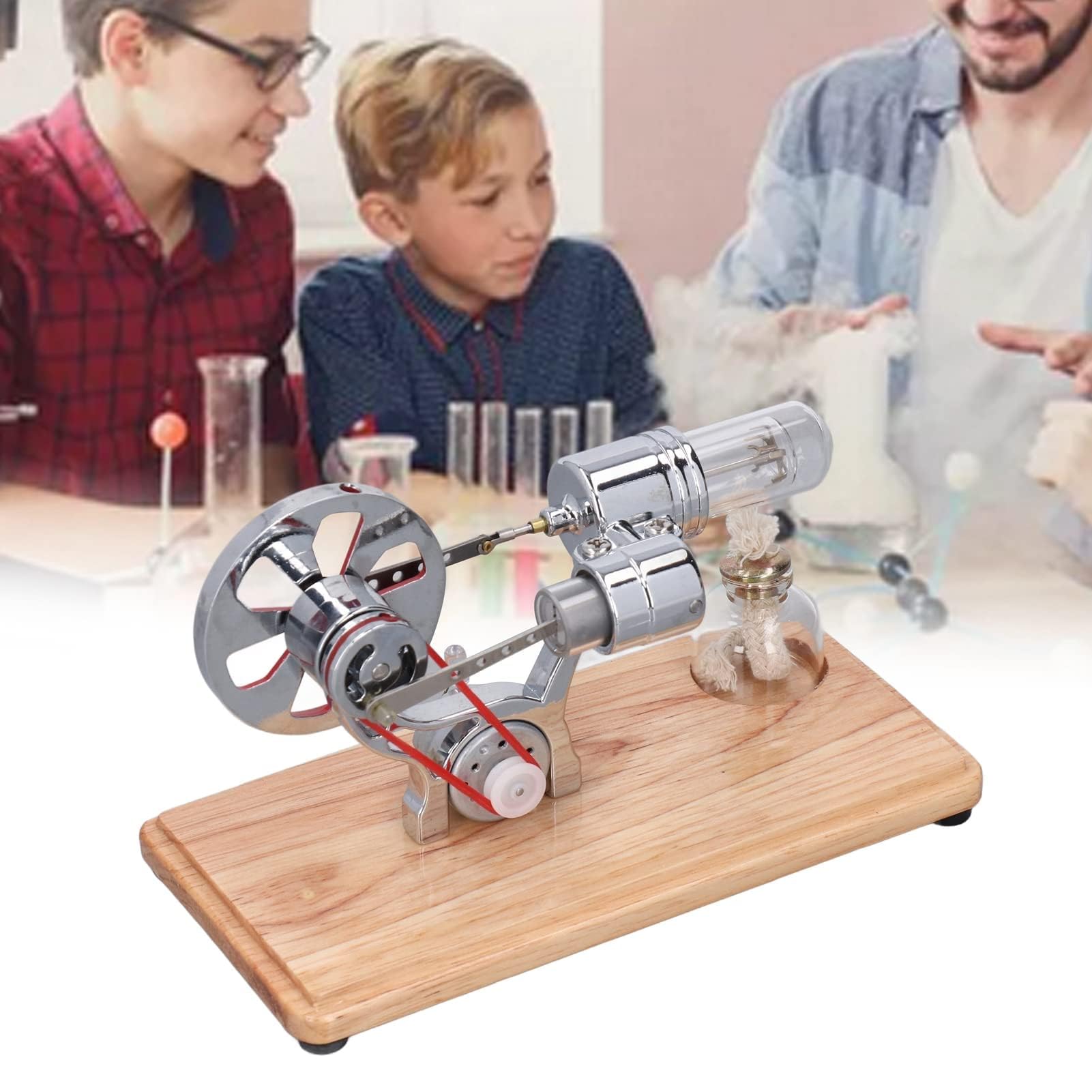 Kit Modello Motore Stirling, Lega di Zinco Multiuso Funzionamento più Fluido Basso Inquinamento Basso Rumore, Regalo per Adulti E Bambini