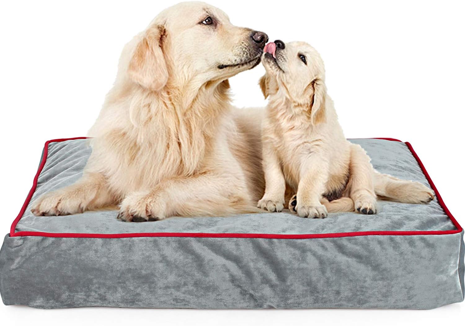 Waterproof Memory Foam Pet Bed Mattress for Dogs and Cats with Removable Machine Washable Cover,Non-Slip Cover,for Home,Car,Outdoors,…