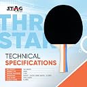 STAG ICONIC 3 Star Table Tennis (T.T) Racket | Perfect for Beginner | Ergonomic Wood Handle with Shakehand Grip | Advanced TT Racquets | Red/Black gallery image