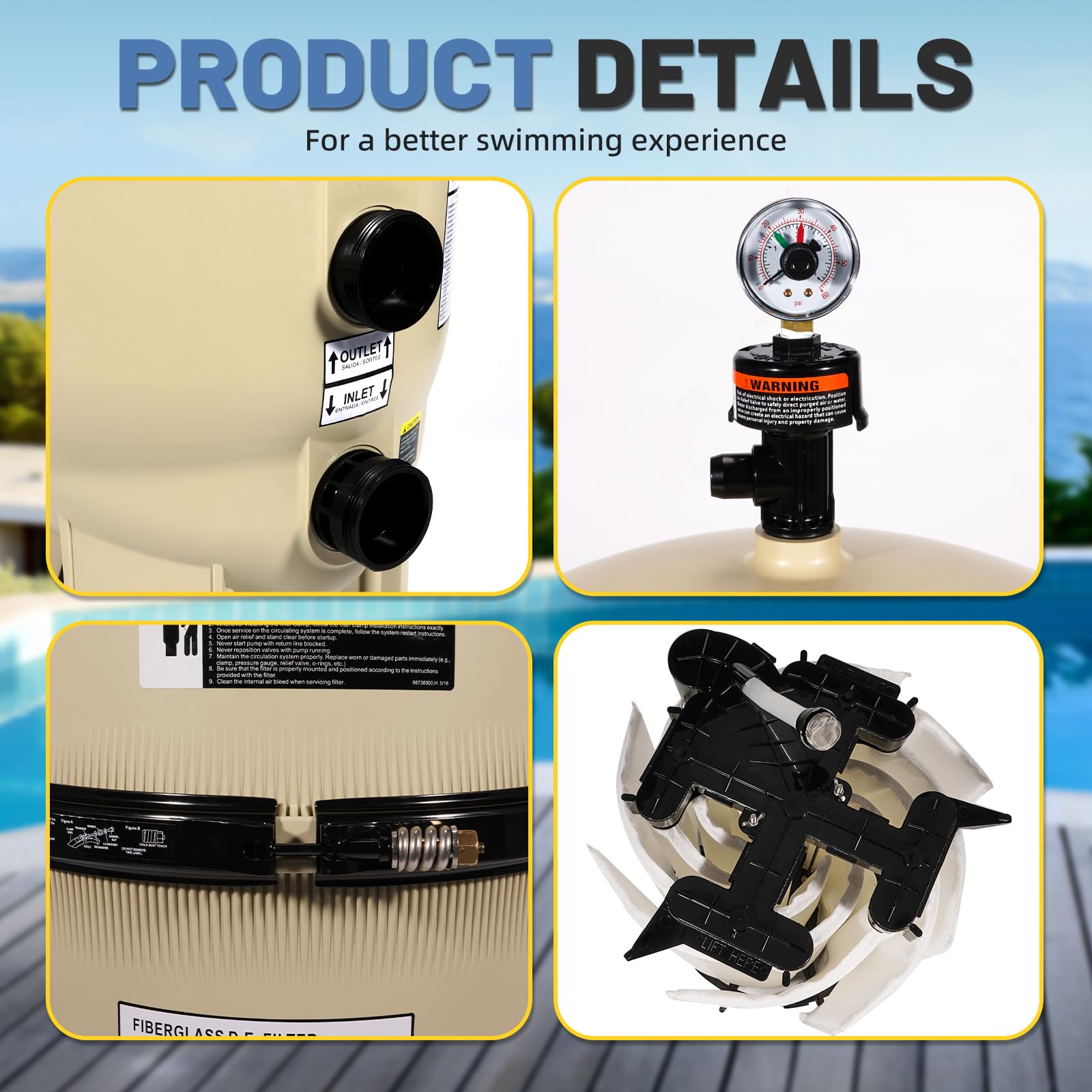 BD-NV120EL 追加料金　kazumasuzu Pentair FNS Plus Fiberglass DE Filter, 36 Sq. Ft. - EC-180007