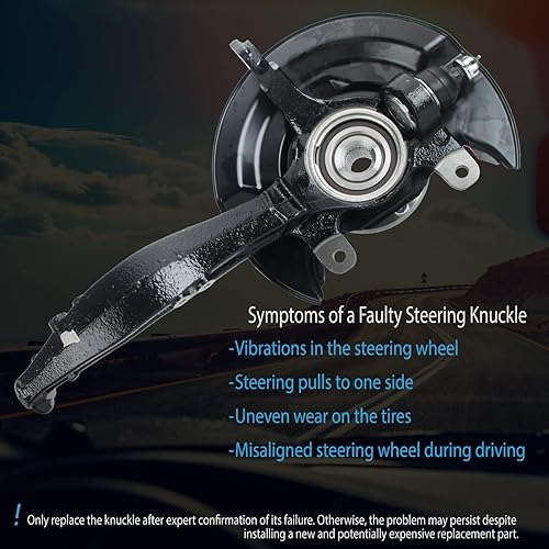 Miniatura 6 de Conjunto de cojinetes de cubo de rueda de dirección Pasajero delantero derecho compatible con Accord Automatic Trans. 2.4L 2003 2004 2005 2006 2007