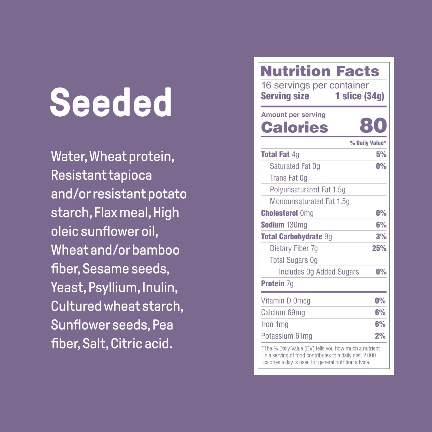 Carbonaut Low Carb Bread, Keto Bread, Keto-Certified Food, Snack, Meals, Non-GMO, Vegan Bread Pack of 4 (Low Carb Seeded)