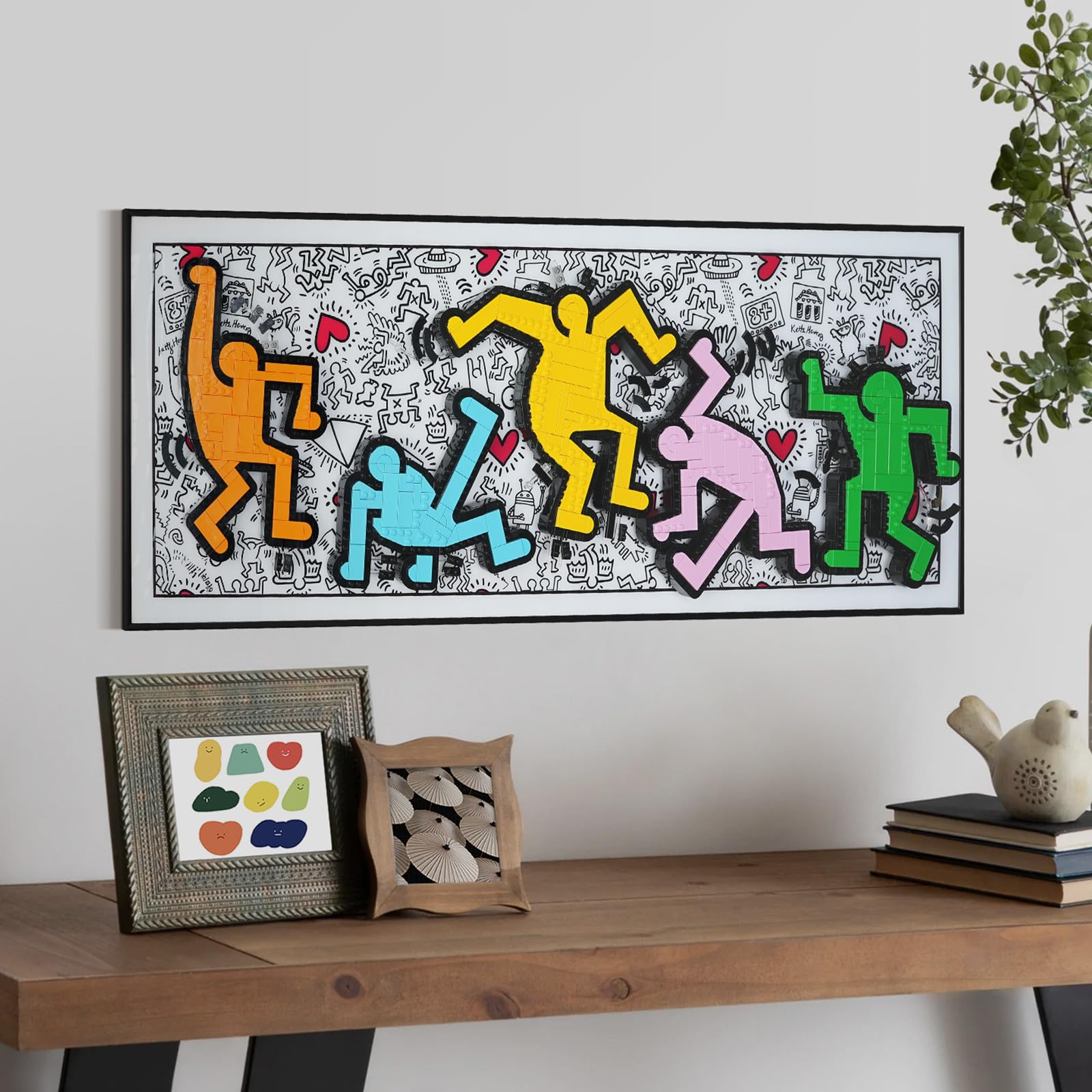 Display Wallboard für Lego 31216 Keith Haring (Modell Nicht enthalten) Wandhalterung für 31216 Sammlermodell, platzsparend, kreative Heimdekoration