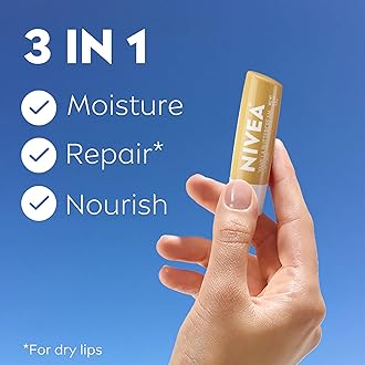 NIVEA Vanilla Buttercream Lip Care - All Day Moisturizing Lip Balm for Soft Lips - Pack of 4