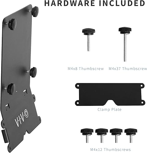 Miniatura 3 de VIVO Kit de soporte de placa adaptadora VESA diseñado para monitores de las series iMac M1, M3 y M4 de 24 pulgadas, VESA hasta 100x100, negro,