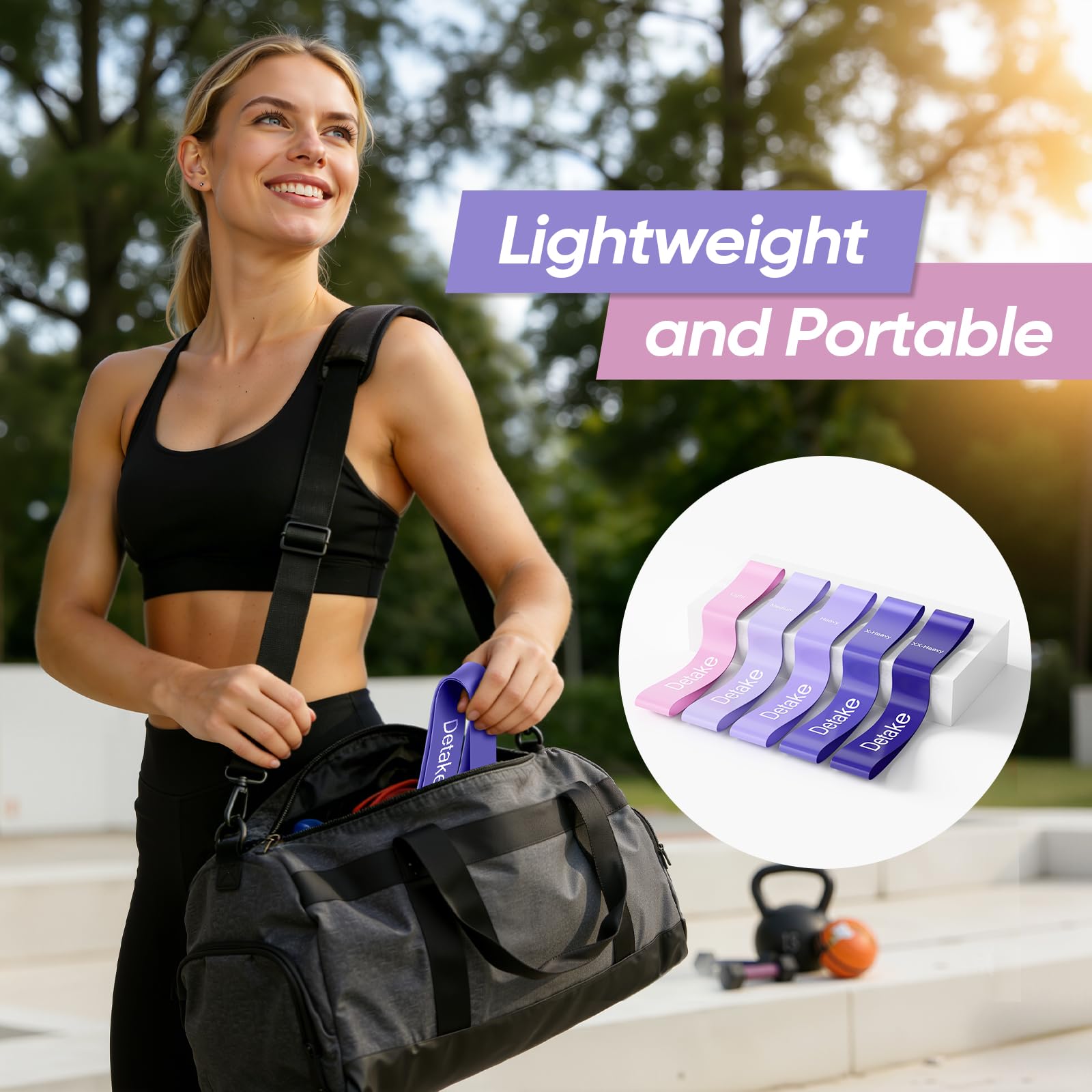 Elastique Musculation, [Lot de 5] Bande Élastique Musculation, 5 Niveaux de Résistance Elastique Sport avec Sac de Rangement, Bande de Resistance Musculation pour Yoga Musculation Pilates Sports
