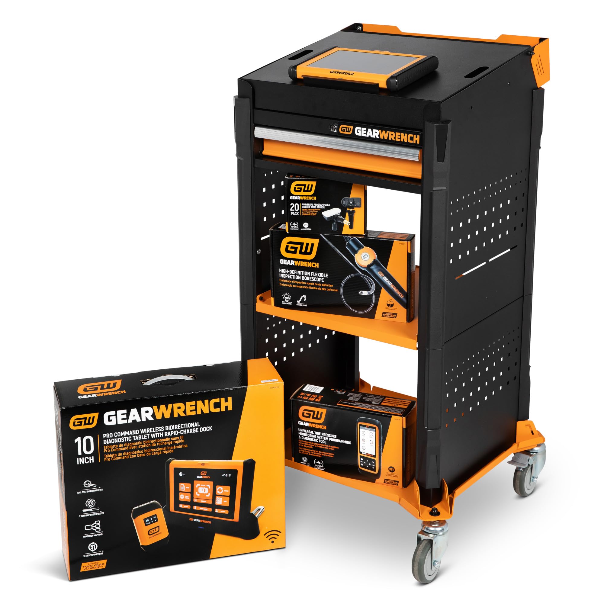 GEARWRENCH 5 Piece Automotive Diagnostic Set with Cart | GWSMARTMOD