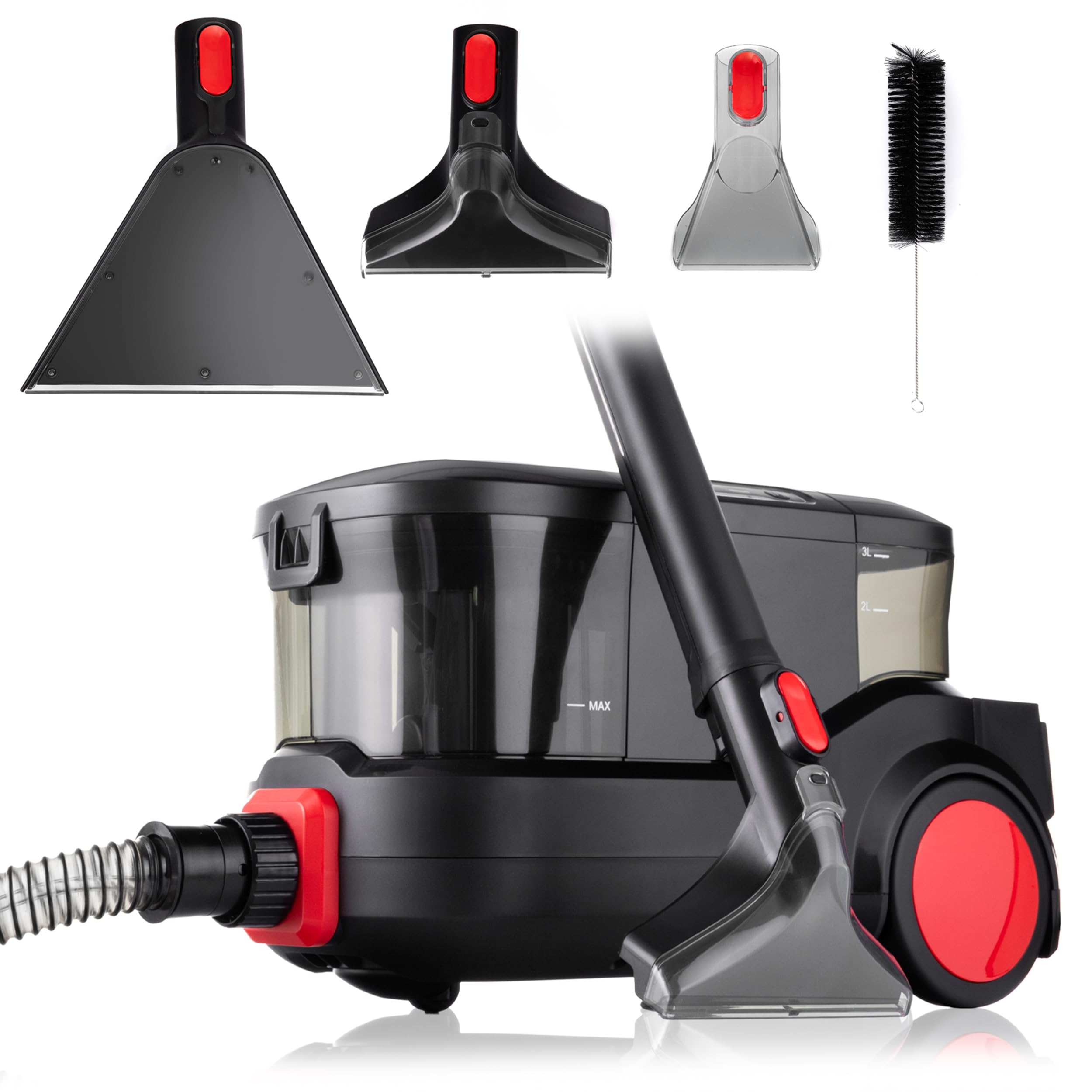 Lehmann LHOVW-​8015 Prowash Professionnel Aspirateur Nettoyeur 2000 W, Multifonction Shampouineuse Idéal pour Canapé, Tapis, Rembourrage, Voiture, Technologie de Nettoyage Révolutionnaire