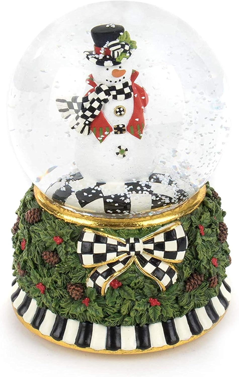 MacKenzieChilds Snowman Snow Globe and Music Box