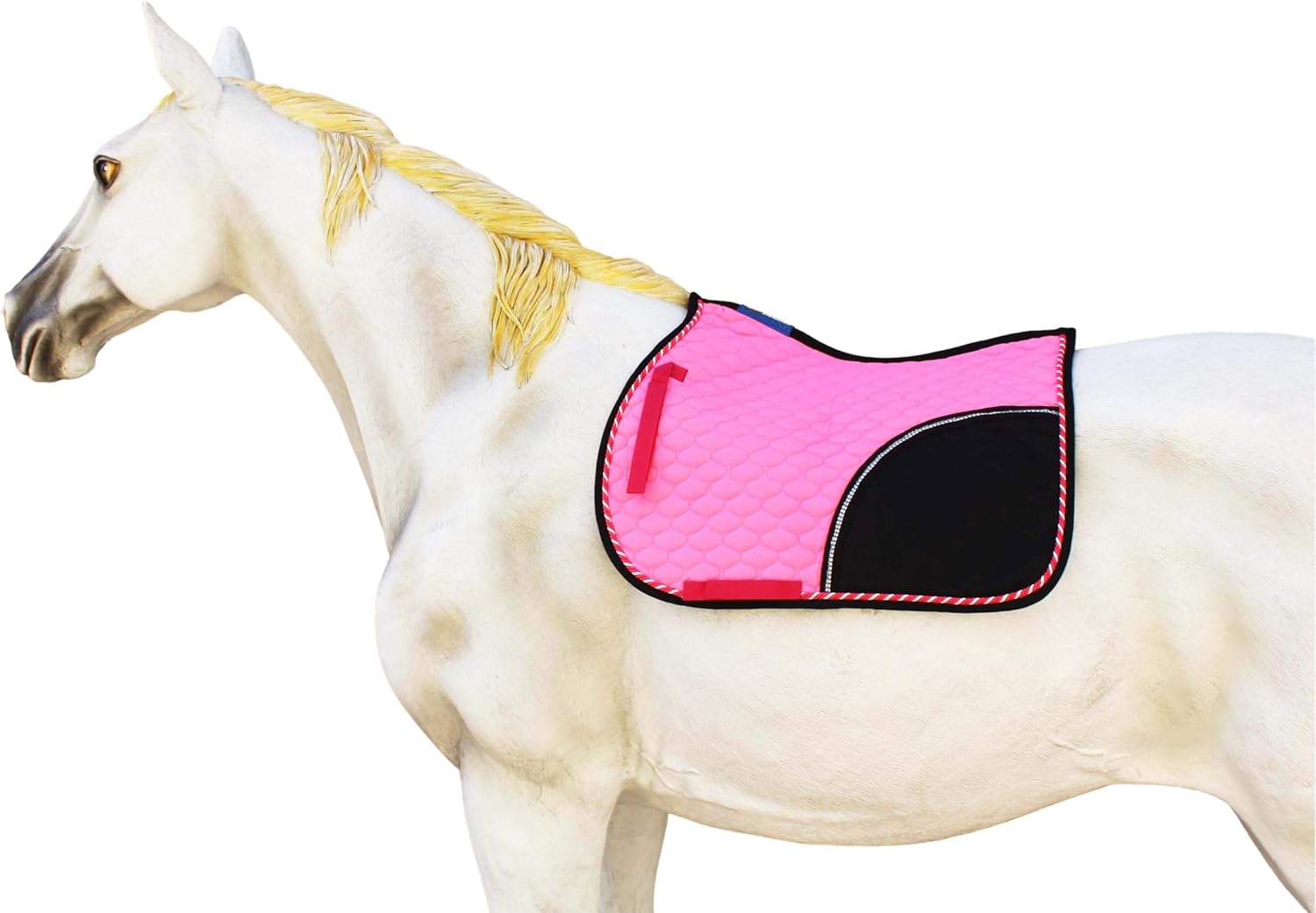 Horse English All-Purpose Contoured Quilted Cotton Saddle Pad Pink 72F04