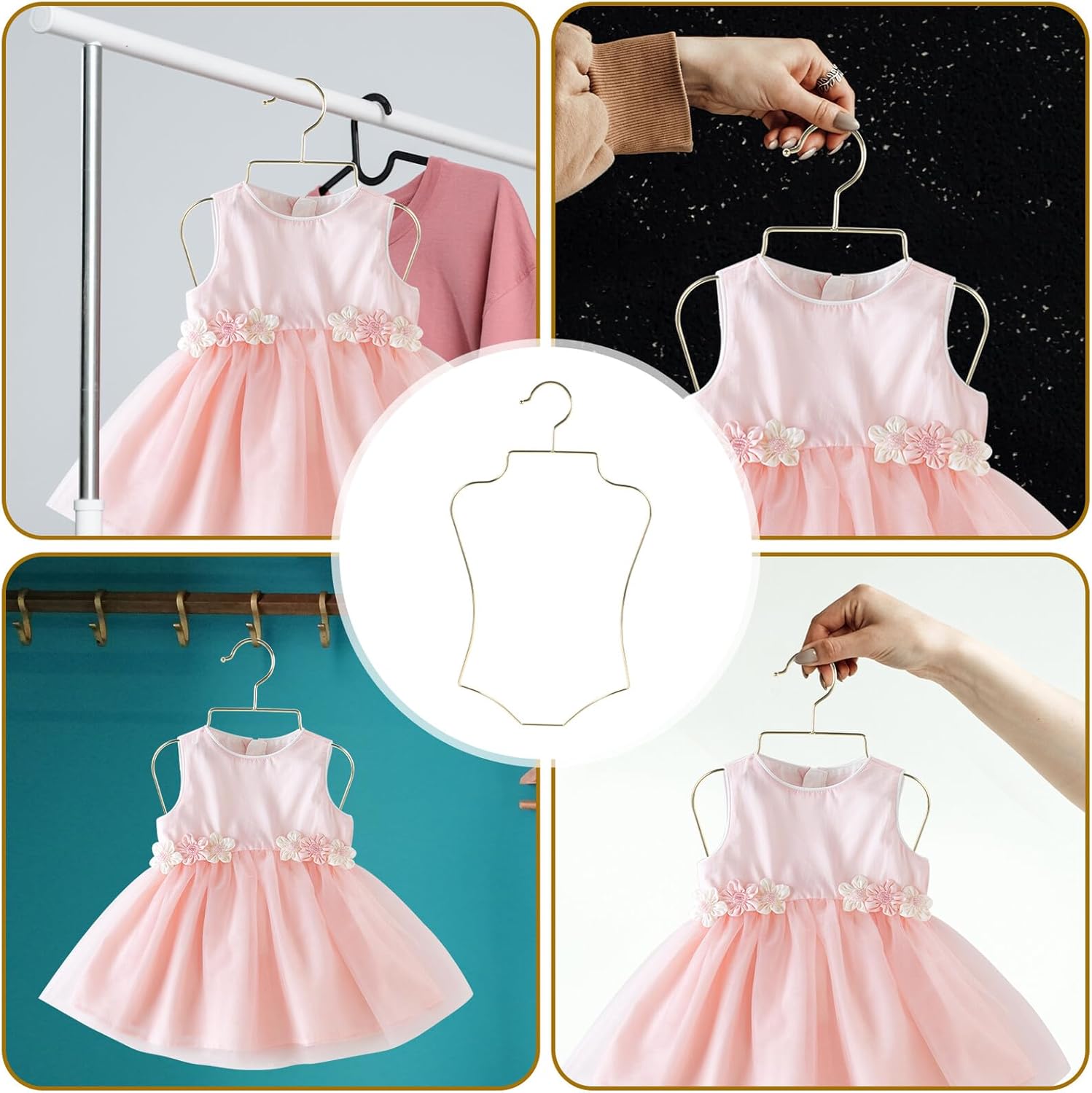 Metal Clothes Hanger Clothes Hangers for Closet Yellow Swimwear and Swimsuit Newborn Drying Rack Organizer