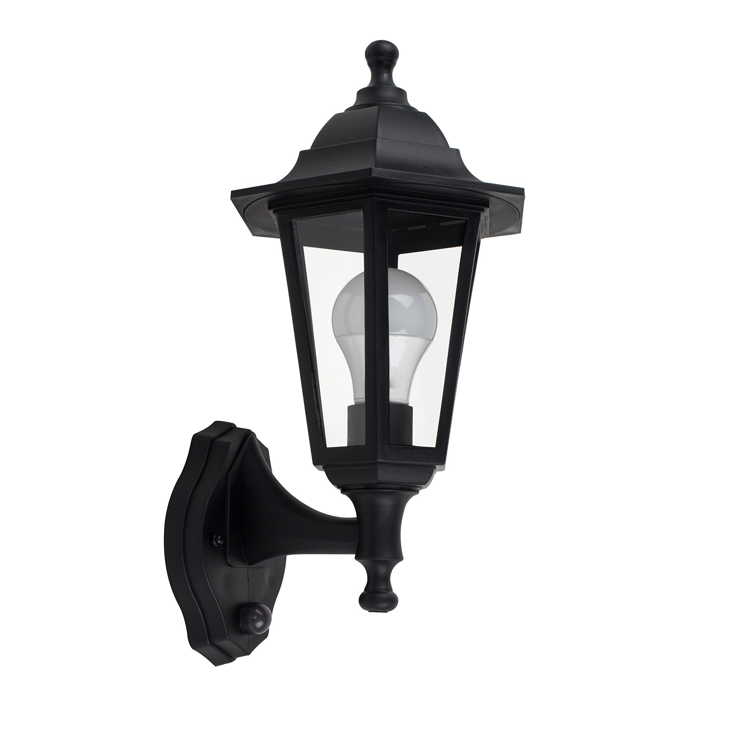 ValueLights Mayfair Black Outdoor Wall Lantern