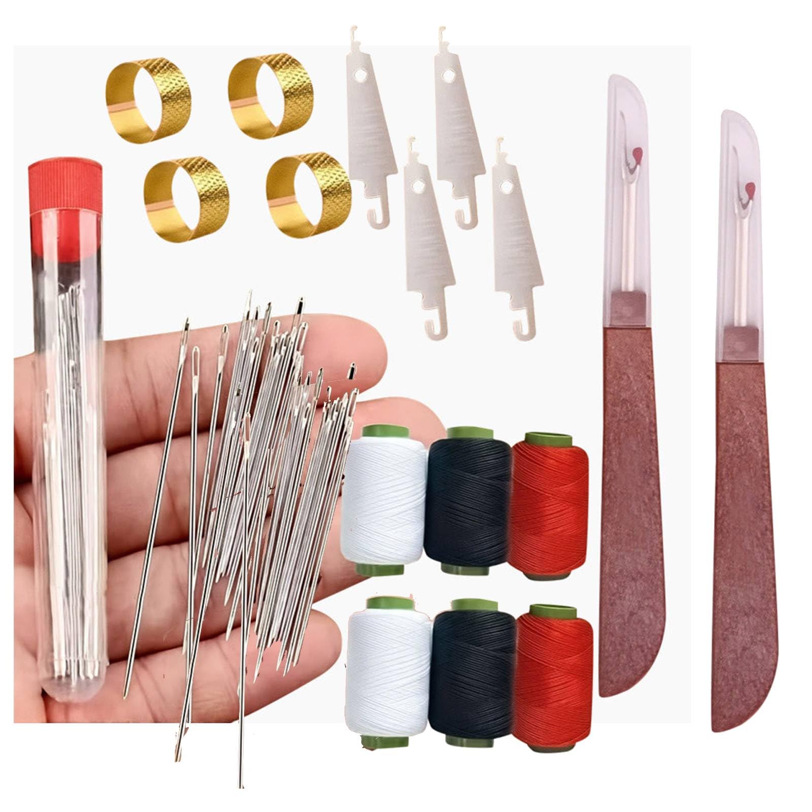 Sewing Tool Set, Needles Thread Hand Repair Tools, Portable DIY Hand Made Craft Set, Sewing Working Kit for Beginners, Portable DIY Hand Made Craft Set, Professional Lovers (68Pc)