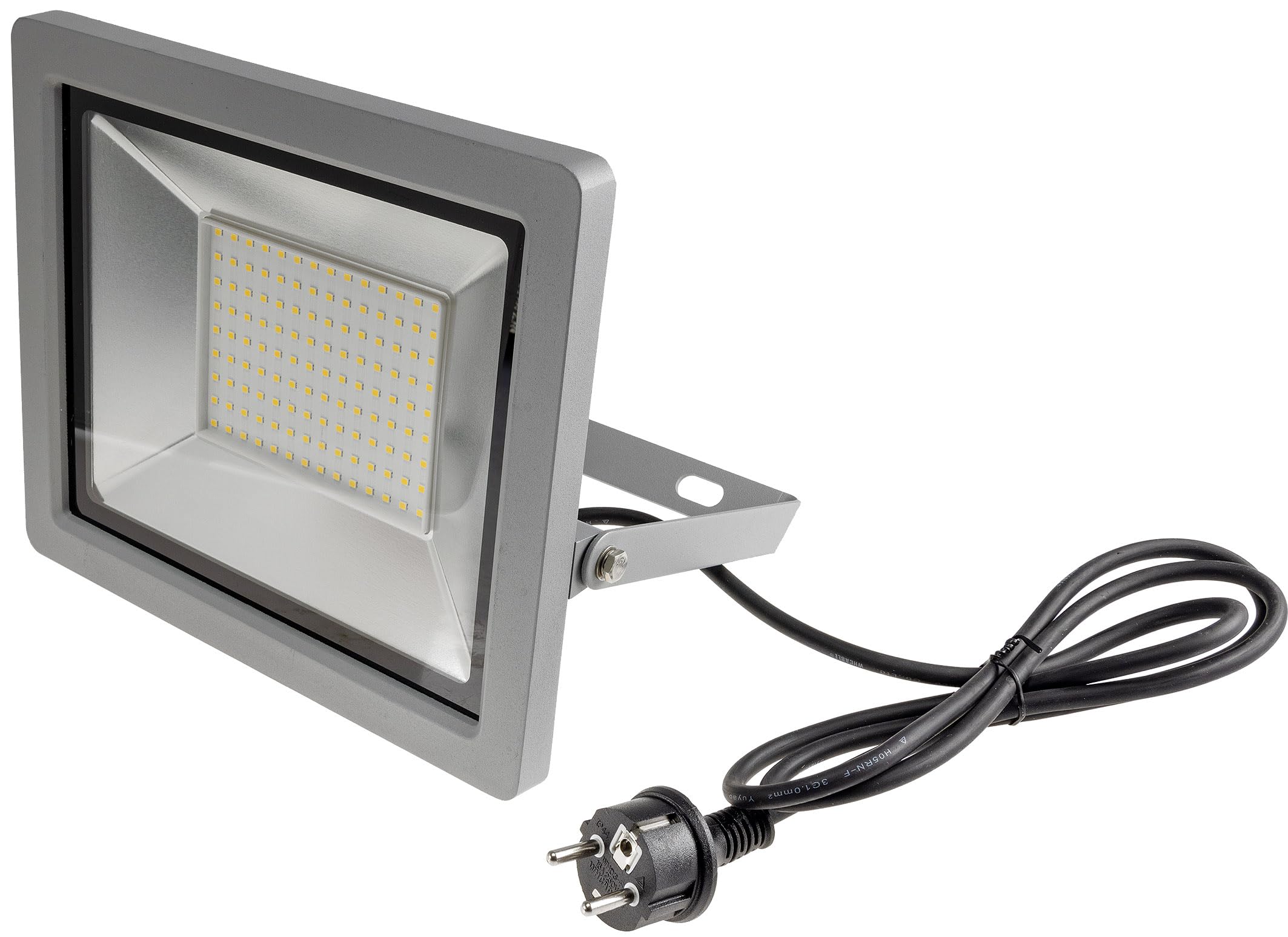 ChiliTec LED Fluter Aussenstrahler Flutlicht 100Watt 9230lm IP44 Aussen | Floodlight, 1,5m Kabel mit Schutzkontaktstecker, Licht 4000k / Neutralweiß