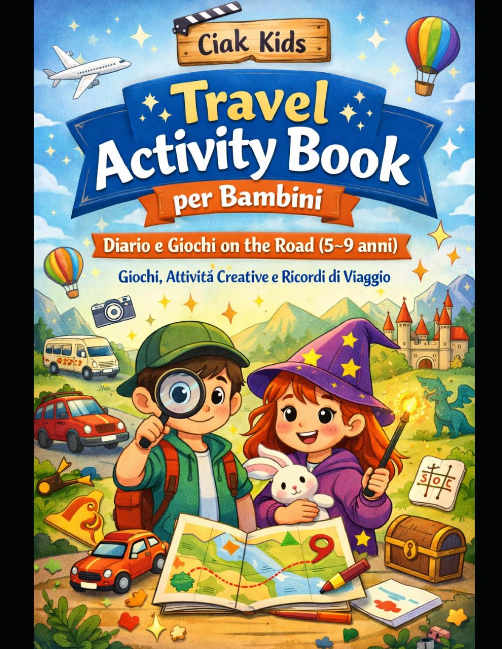 Travel Activity Book per bambini: Giochi, Attività Creative e Ricordi di Viaggio!