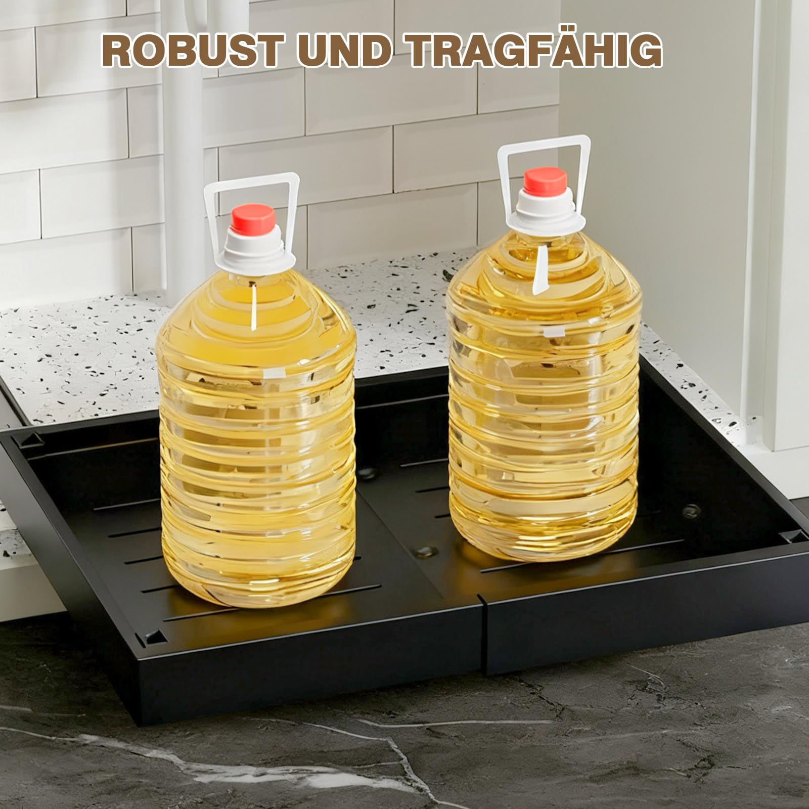 TWSOUL Organizador de armario extensible de 2 niveles debajo del lavabo, organizador de cocina, longitud extensible de 32 a 52 cm, para armario y baño, sistema de organización de armario