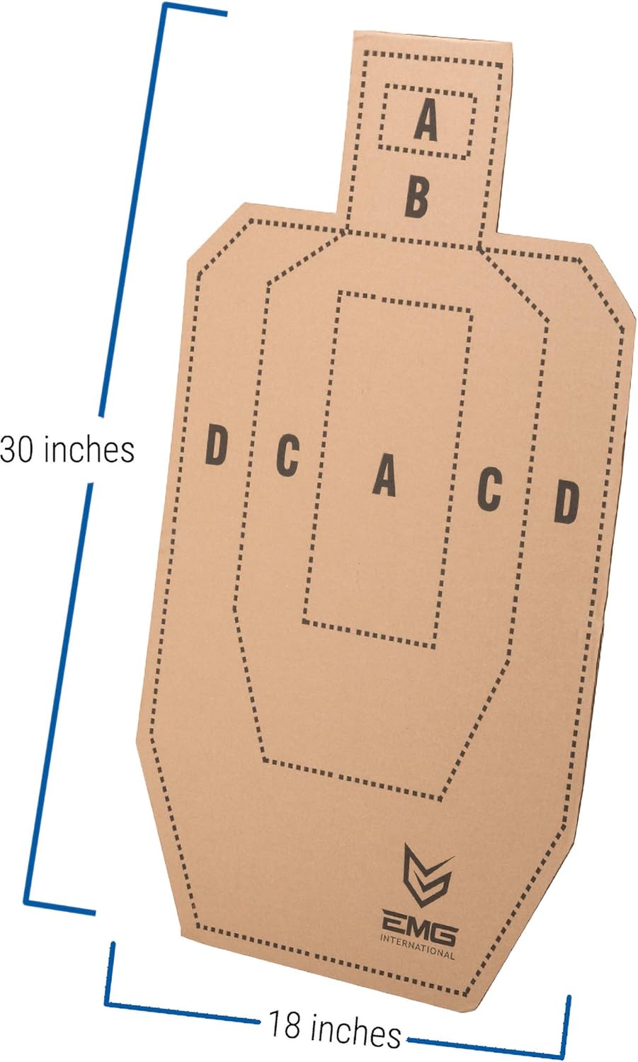 Evike Airsoft - Professional Silhouette Tactical Practice Targets with Scoring Rings - Set of 20 (Model: EMG Alphabetic / 18"x30")