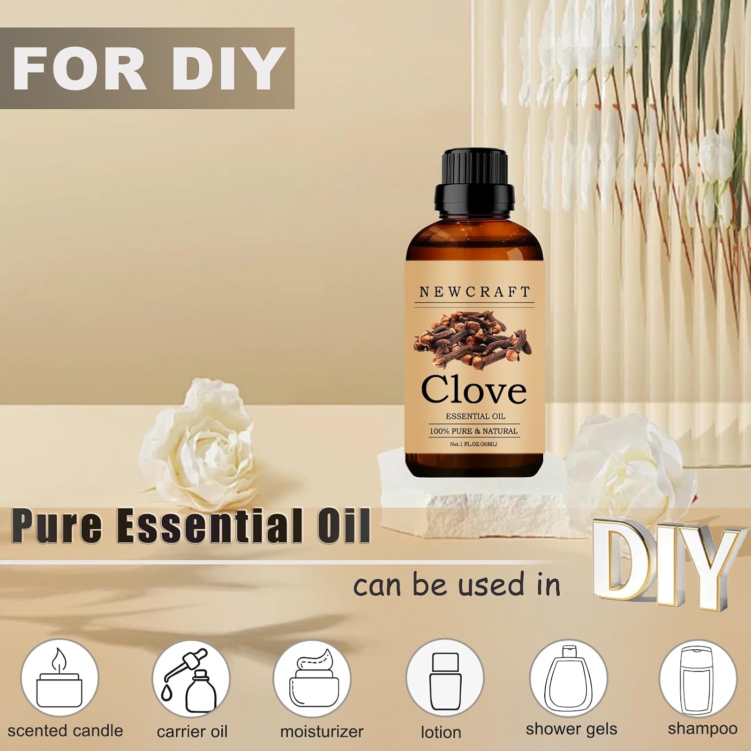 Clove Essential Oil for Aromatherapy Diffuser 1 Fl Oz/30ml